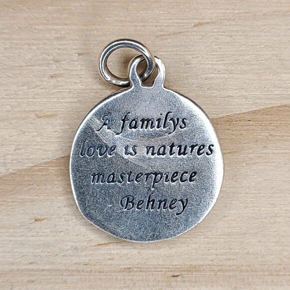 Vintage Sterling Silver Tree Of Life Pendant/Charm 0.75" Inspirational saying - Picture 2 of 10